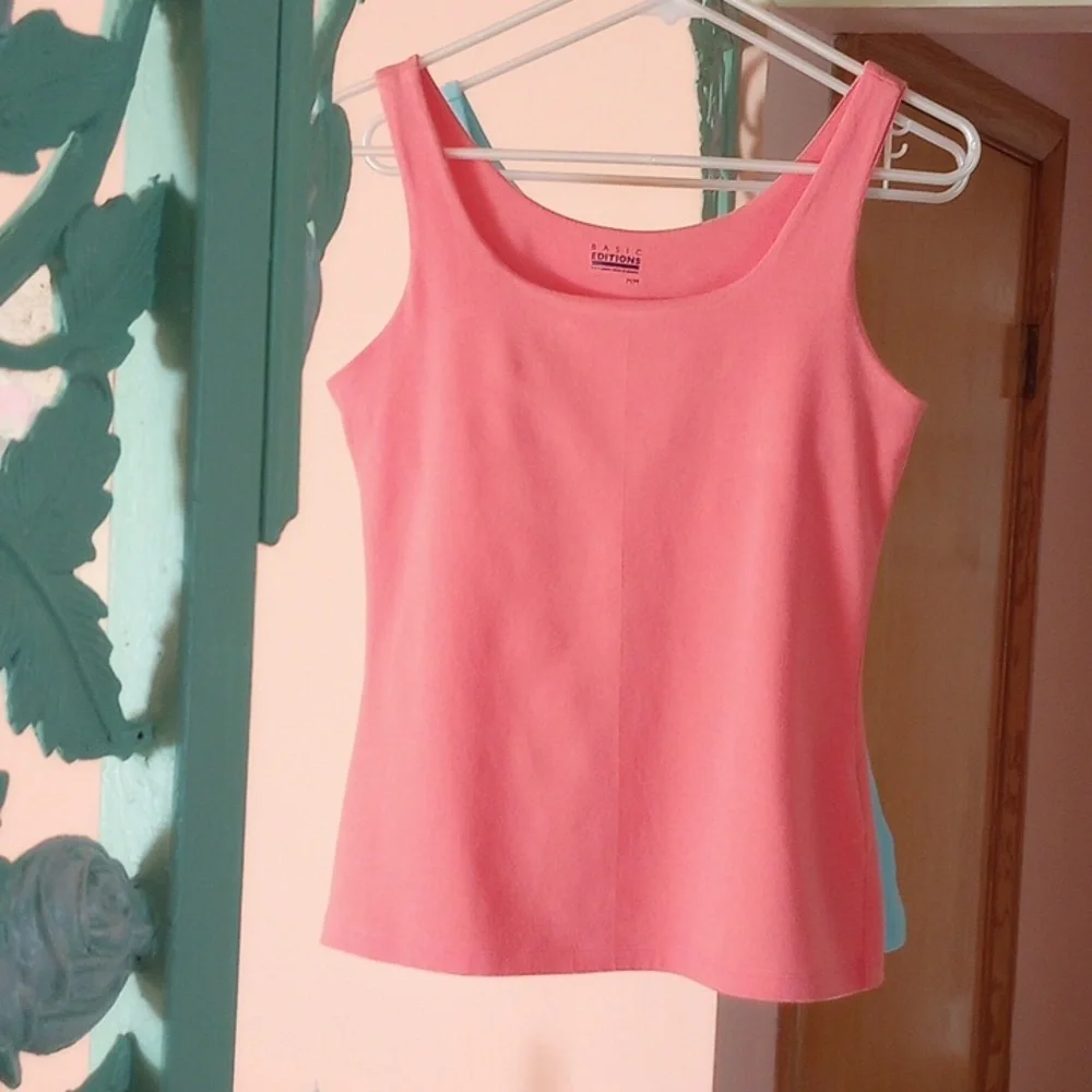 Tank Tops Aqua, Peach Medium - Picture 5 of 7